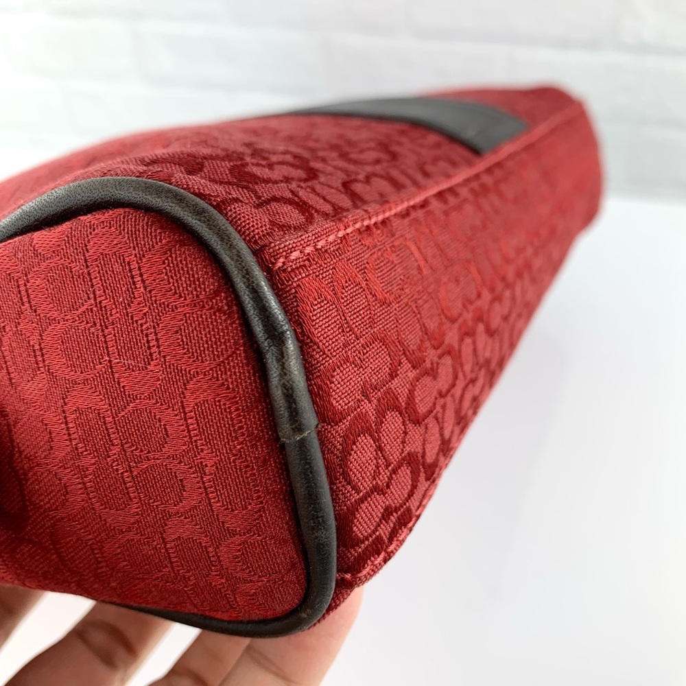 Vintage Coach Signature Cosmetic Bag Zip Pouch Bag Y2K - Picture 6 of 16